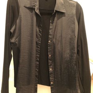 Vince Camuto womens silk cotton button up blouse size M